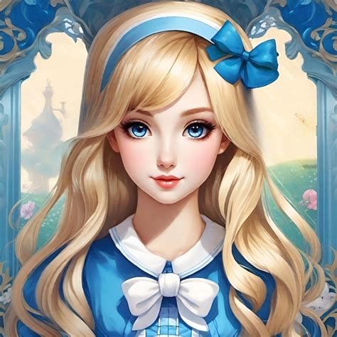 Premium AI Image | Alice in Wonderland Anime style