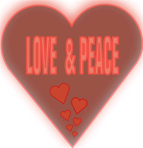 Clipart - Love and Peace in a heart