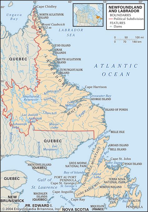 Newfoundland On World Map - Table Rock Lake Map