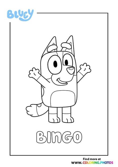 Bluey Bingo - Coloring Pages for kids