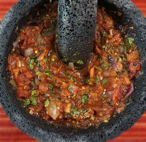 Molcajete Roasted Salsa | RecipeLion.com