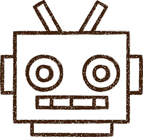 Robot Head Charcoal Drawing 12254103 Vector Art at Vecteezy