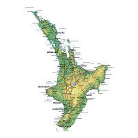 Detailed map of South Island, New Zealand with other marks | New ...