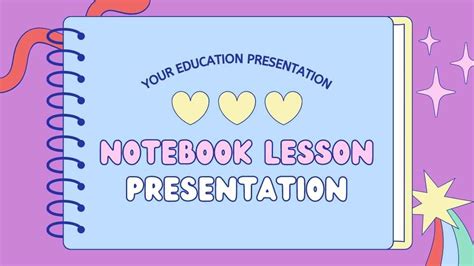 Pastel Cute Geometric Notebook Lesson. Free Presentation Template ...