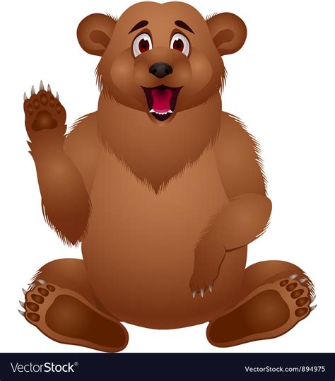 Brown bear cartoon Royalty Free Vector Image - VectorStock