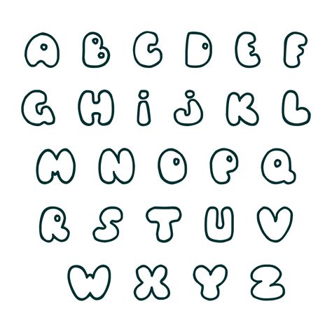 Printable Bubble Letters For Free