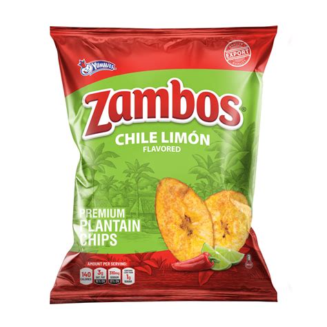 Zambos Premium Chile Limón Plantain Chips, 5.30 oz Bag - Walmart.com