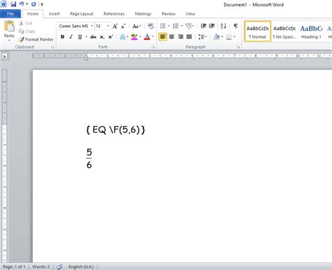 How to type fractions in microsoft word 365 - createbpo