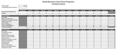 Small Business Cash Flow Projection Template In Excel (Download.xlsx)