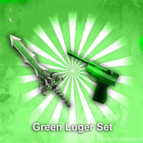 Roblox Murder Mystery 2 MM2 Green Luger Set read Description - Etsy