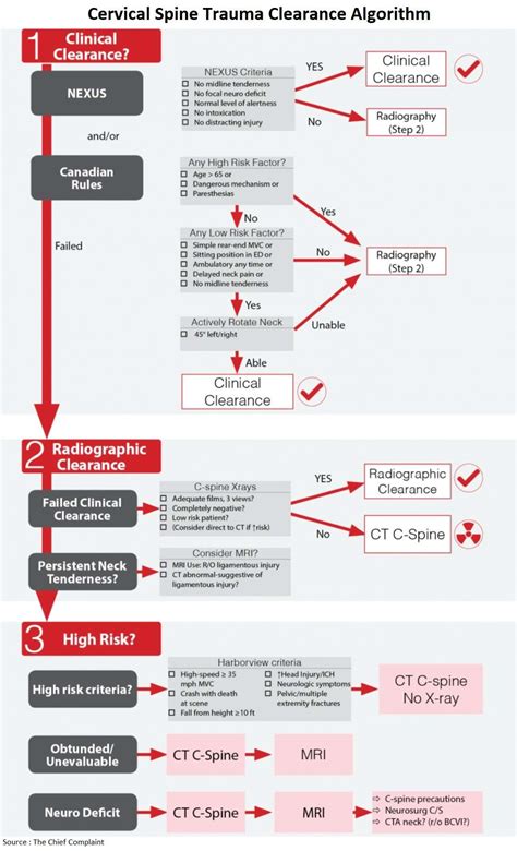 Cervical Spine Trauma Clearance Algorithm - Manual of Medicine