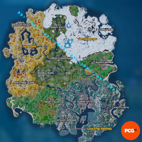 Fortnite Chapter 4 Season 3 map and how to find hot spots | PCGamesN