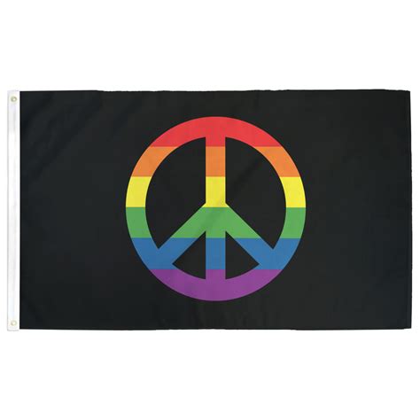 Rainbow Peace Sign Flag | Flags For Good