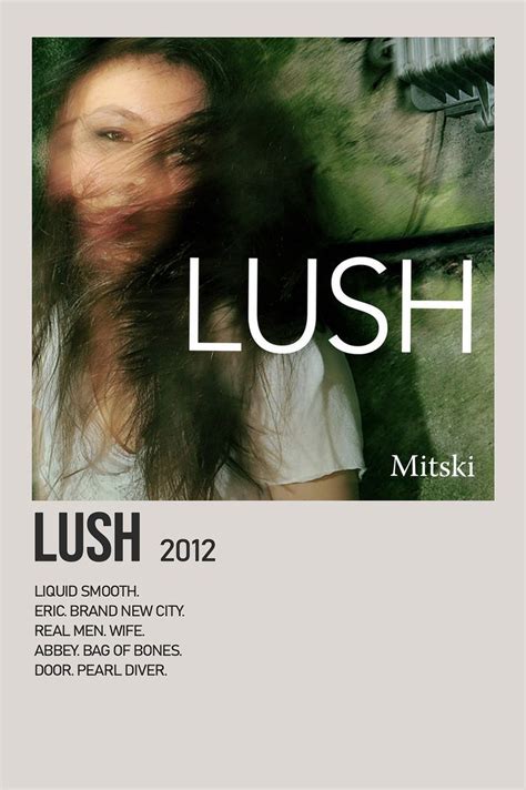 Lush By Mitski Minimalist Album Poster | Music poster, Music poster ...