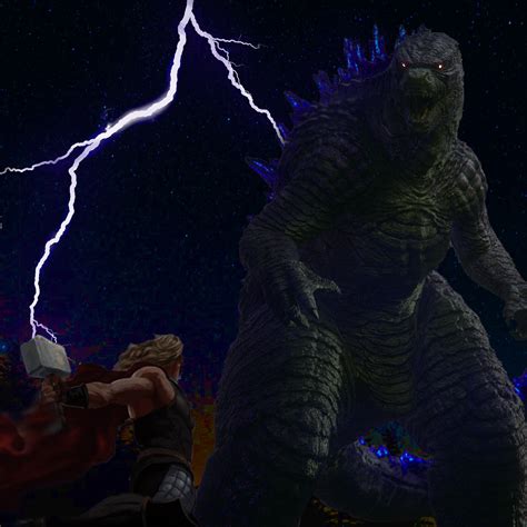 ArtStation - Thor vs Godzilla