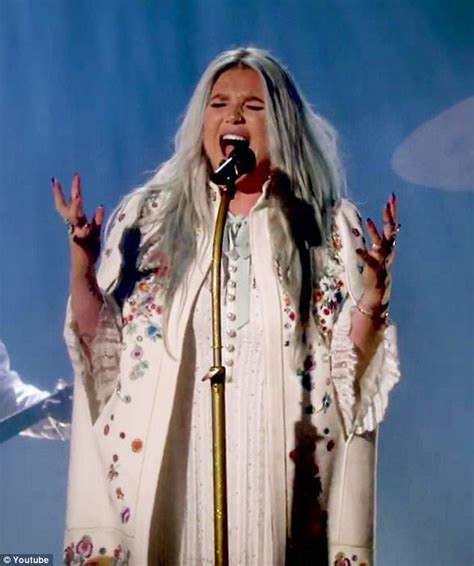 Kesha performs Praying live at the YouTube space in LA | Daily Mail Online