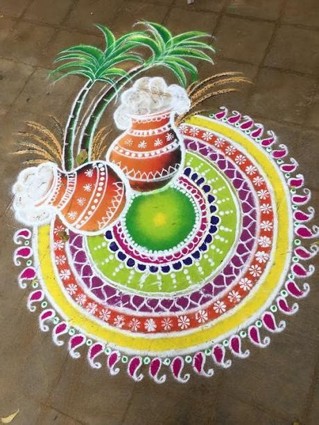 10 Beautiful Pongal Rangoli Designs For 2019 - Paperblog