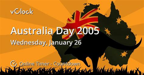 When is Australia Day 2005 - Countdown Timer Online - vClock