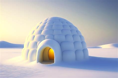 Premium Photo | Eskimo home snow igloo at North Pole