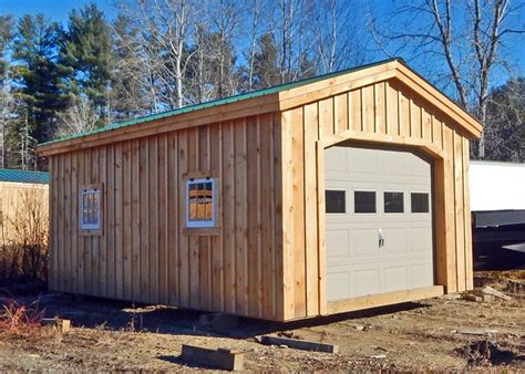 12x20 Garage. Example shows optional windows in the overhead door ...