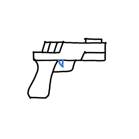 How to Draw a Gun - Step by Step Easy Drawing Guides - Drawing Howtos