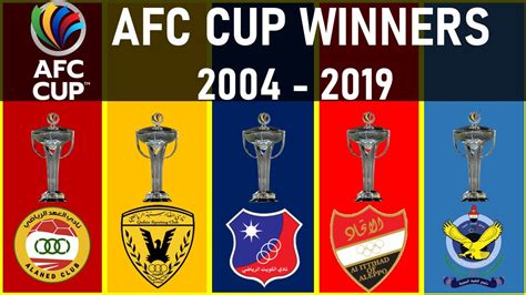 AFC CUP • ALL WINNERS 2004 - 2019 - YouTube