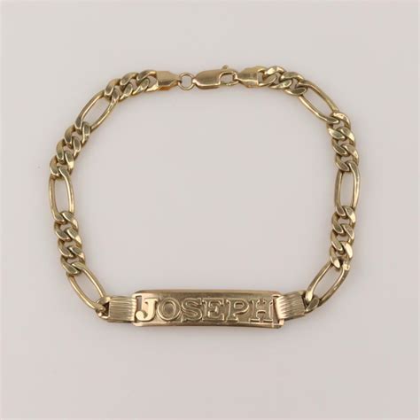 12kt Gold Name Plate Bracelet | Property Room