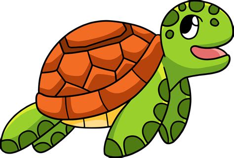 Sea Turtle Cartoon Colored Clipart Illustration 8944248 Vector Art at ...