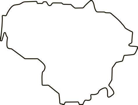 Map of Lithuania. Outline map vector illustration 8726762 Vector Art at ...