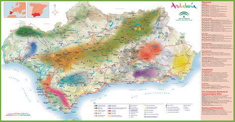 Andalusia tourist map