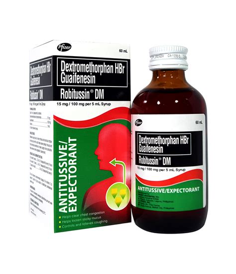 ROBITUSSIN DM Antitussive / EXPECTORANT *** 60ML *** 15mg/100mg per 5ml ...