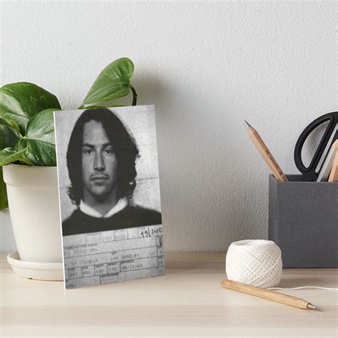 "Keanu Reeves Mugshot - 1993" Art Board Print for Sale by impostormerch ...