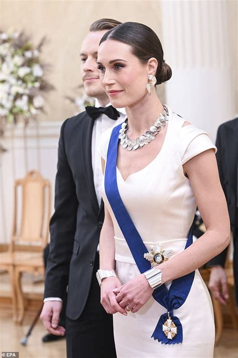 Sanna Marin stuns in white gown as she attends Finnish Independence Day ...