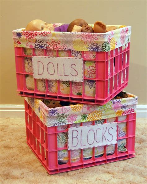 Creative uses for milk crates | Diy toy storage, Milk crate ideas, Milk ...