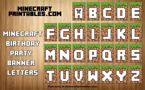 Minecraft Banners Printable Alphabet By Littlelight On Zibbet | Images ...