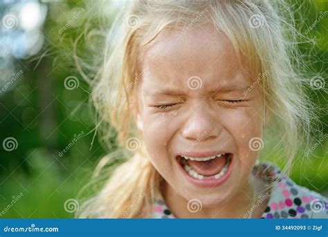 Sad Little Girl Crying Stock Photos - Image: 34492093