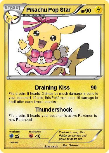 Pokémon Pikachu Pop Star 6 6 - Draining Kiss - My Pokemon Card