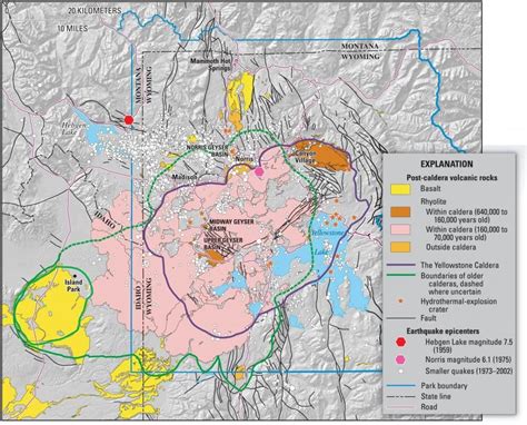 Yellowstone Supervolcano Caldera Map | Volcano Erupt