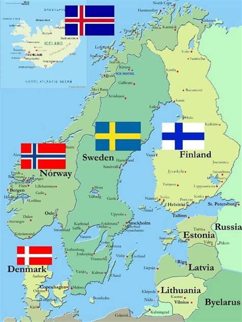 Map of Sweden and surrounding countries - Sweden surround countries map ...