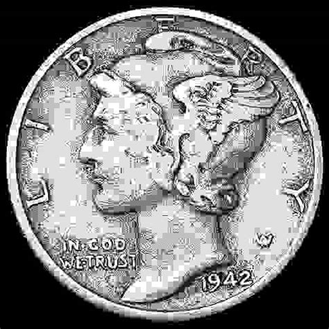 1942/1-d Mercury Dime Lightly Circulated Auction