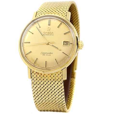 Omega Seamaster De Ville 18ct Gold Bracelet Watch | D J Massey & Son ...