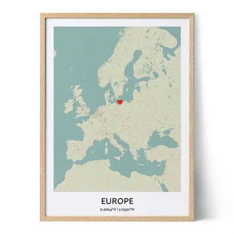 Europe Map Poster - Your City Map Art - Positive Prints