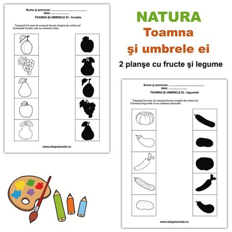 Toamna si umbrele ei - fructe si legume | Eduprescolar.ro