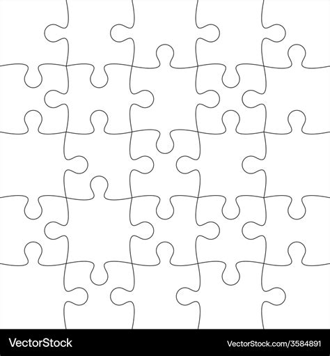 Jigsaw puzzle blank Royalty Free Vector Image - VectorStock