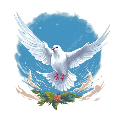 White Dove Peace Dove Blue Sky Illustration, White Dove, Peace Dove ...