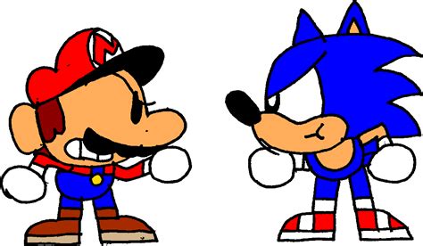 Mario vs. Sonic by ToonTrev on DeviantArt