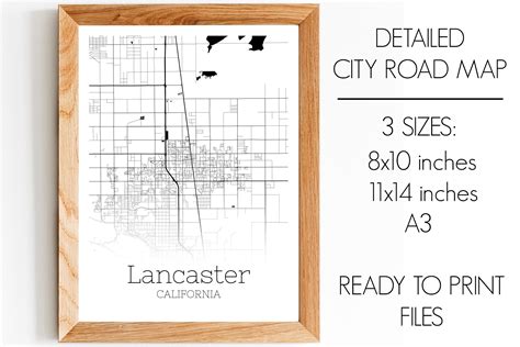 Lancaster California City Map Graphic by SVGExpress · Creative Fabrica