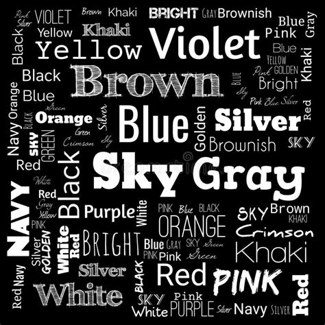 Colors Word Cloud. Word Cloud Use for Banner, Painting, Motivation, Web ...