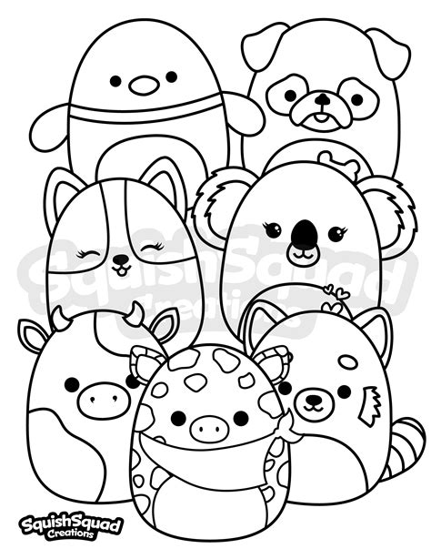 Squishmallow Coloring Page Printable Squishmallow Coloring - Etsy Finland