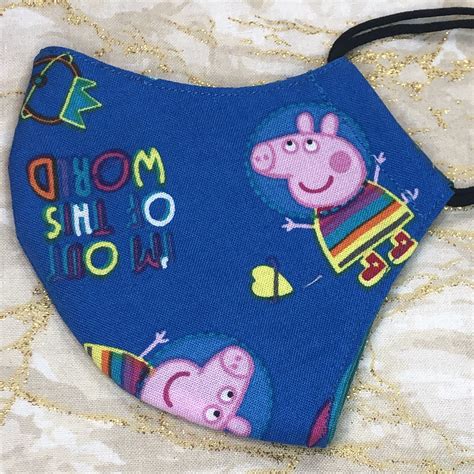 Peppa Pig Adjustable Fabric Face Mask Washable and Reusable | Etsy